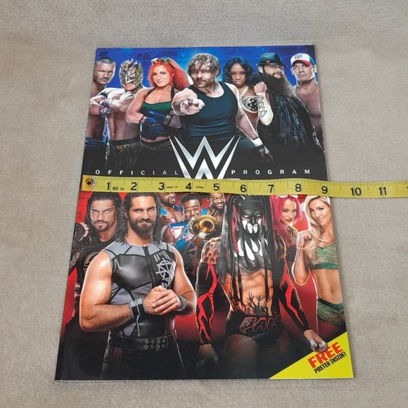 WWE Official Program 2016 With Poster Souvenir Event Wrestling - Picture 16 of 16